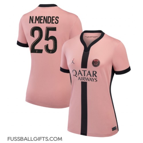 Paris Saint-Germain Nuno Mendes #25 Fußballbekleidung 3rd trikot Damen 2024-25 Kurzarm